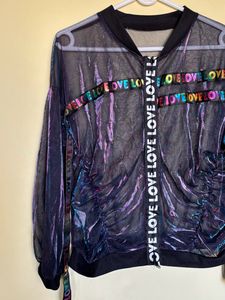 Sheer Love Bomber Jacket