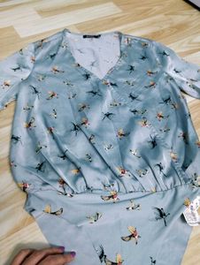 Satin Bershka Bodysuit