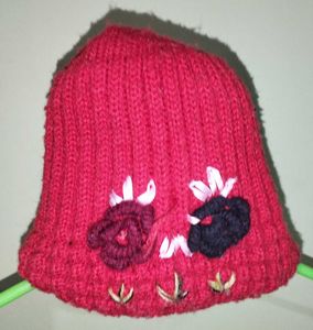 Red Knitted Baby Hat