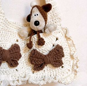 Crochet Bow Pocket Handbag