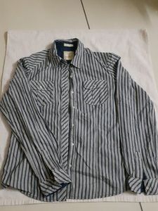 Blue Stripes Casual Shirt Women