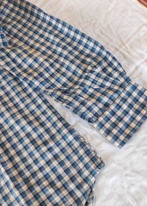 Men&#39;s Blue &amp; White Checkered Shirt
