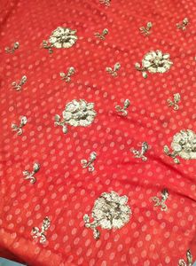 Saree Diwali Offer Rust full work kasab chamki/Sty