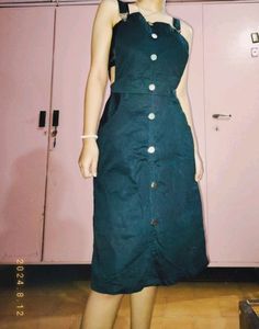 Black Dungaree Dress