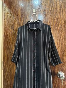 34 bust black shirt dress for women