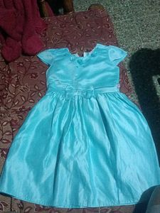 Elegant Blue Girls' Party Dress