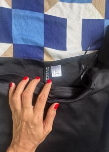 H&amp;M Black Off Shoulder Dress In Size Small