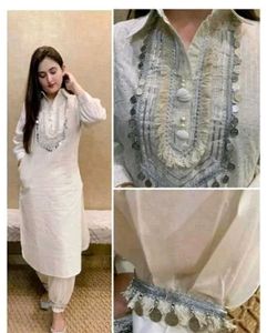 Elegant White Kurta Pant Set