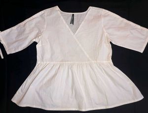 White Modarapid Peplum Top