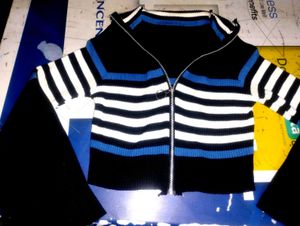 Trendy Long Sleeve Crop Zipper Jacket Top