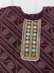 Bandhani Kurti With Different Colour
