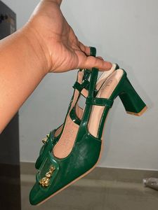 Royal Green Pointed Heels