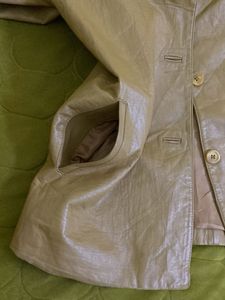 Vintage light Nude Leather Blazer Bust 34-36