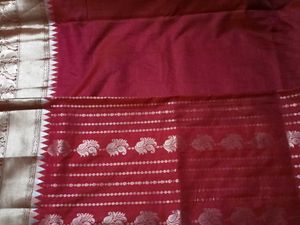 BrandNewElegant RedSilkSaree - With Unstiched Blou