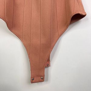 Ribbed Halter Bodysuit