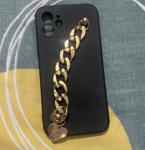 Gold Chain Heart Charm Phone Case