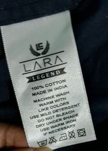 Lara Printed Blue Shirt For Sale