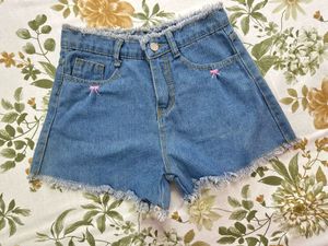 Denim Bow Embroidery Shorts🎀