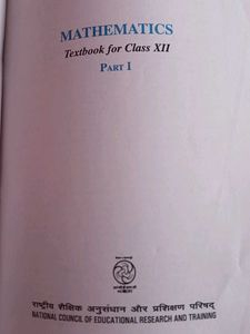 Ncert Class 12th Mathematics Text Book