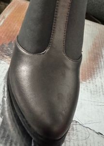 Grey Colour leather Heels