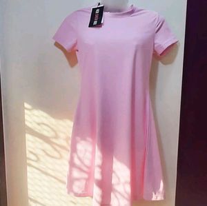 Light Pink Fit and Flare Dress