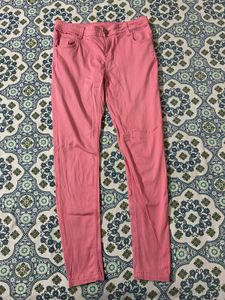 Pink Stretchable Jeans