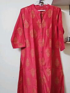 Elegant pink peach Printed Kurta