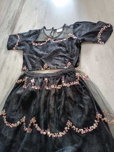 Black Sequined Lehenga Choli