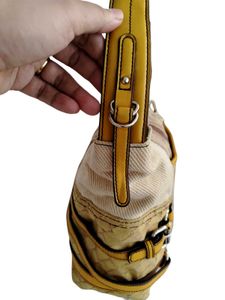 Vintage Etienne Aigner Yellow Brown Tan Handbag