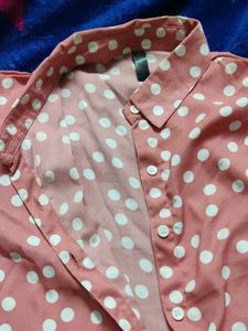 Pink Polka Dot Blouse