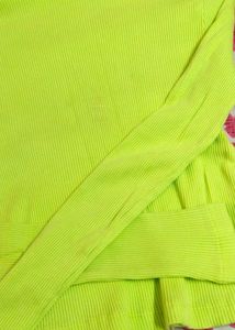 Neon Green Ribbed Long Sleeve