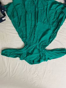 mini green and blue dress