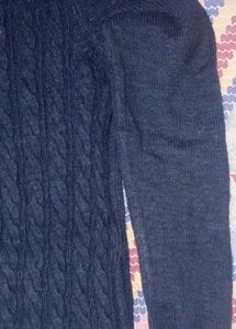 Tommy Hilfiger Navy Cable Knit Zip-Up Sweater