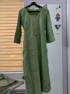 Green Embroidered Salwar Set
