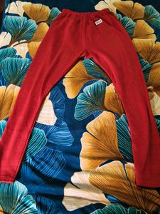 red Woolen Leggings