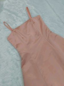 Pink A-Line Midi Dress