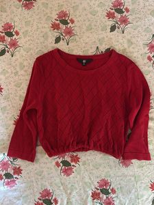 Maroon Knitted Top