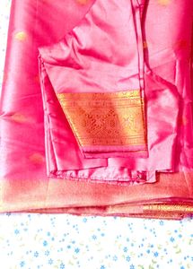 Pink  silkSaree with Blouse