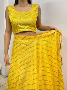 Yellow Golden Lehenga Choli