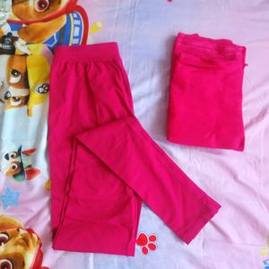 Pink Leggings with Matching Dupatta