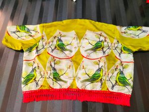 Designer Digital Print Blouse 💚💛