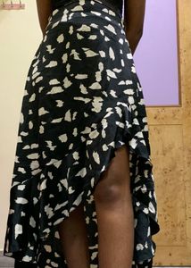 Chic Printed Asymmetrical Skirt
