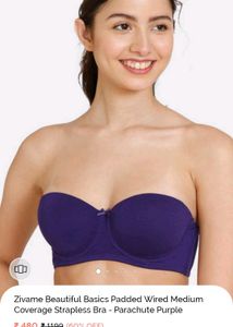 Zivame Wired Padded Strapless Bra