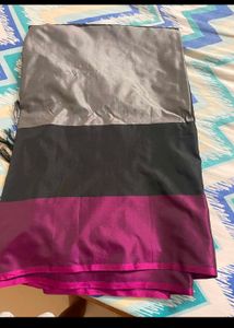 Elegant Black &amp; Pink Saree