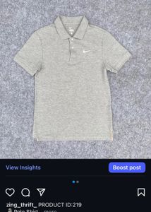 Nike Polo Shirt - Medium - Gray