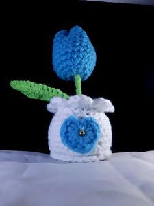 Crochet Handmade Tulip Flower Pot 🌷