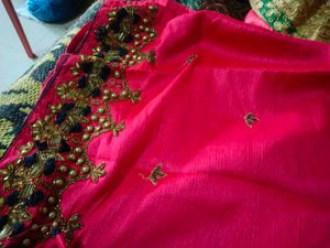 Pink Embroidered Indian Dress