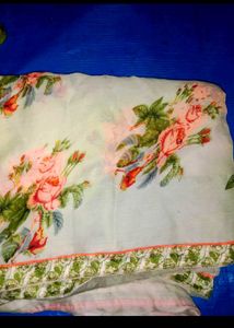 Elegant Floral Print Saree