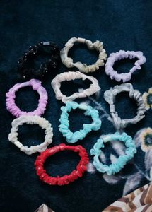 Pack Of 10 Stylish Scrunchie Set