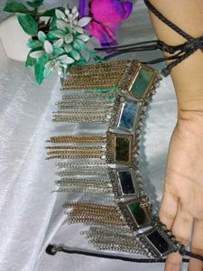 Mirrored Chain Statement Necklace